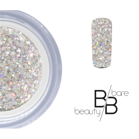 pure glitter snowflakes 1.5g bare beauty gmbh effect gel/powder bb3068